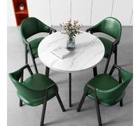 Ensemble de table ronde compacte avec chaises, solution peu encombrante pour bureau, restaurant, bar et salles de réunion - Design élégant et fonctionnel pour les petits espaces