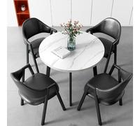 Ensemble de table ronde compacte avec chaises, solution peu encombrante pour bureau, restaurant, bar, salle de réunion, parfait pour les petits espaces et la décoration moderne