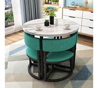 Ensemble de table ronde de salle à manger pour 4 personnes - 80 cm - Table basse parfaite pour appartement, cuisine, bureau et salle à manger - Idéal pour les repas et les réunions de famille