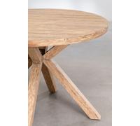 Ensemble De Table Ronde En Bois (Ø120 Cm) Naele Et 6 Chaises De Salle À Manger Barker Vert Bambou Vert
