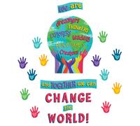 Ensemble de tableaux d'affichage Carson Dellosa Education One World de la maternelle la 5e ann e