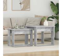 vidaXL Ensemble de tables basses 2 pcs Gris Sonoma Bois d'ingénierie