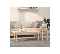 Ensemble de tables basses 2 pcs Bois massif de pin822362