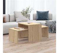 Ensemble de tables basses Chêne sonoma bois d'ingénierie ch G