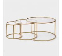 Ensemble de tables basses en verre trempé Aurum Tris