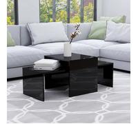 Ensemble de tables basses Noir brillant - KEENSO - YIN - Rectangulaire - Contemporain - Design