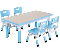 Ensemble de tables d'activités pour enfants, bureau, hauteur réglable, bleu