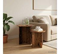 vidaXL Ensemble de tables d'appoint avec stockage 2 pcs Sonoma gris