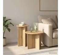 Ensemble de tables d'appoint 2 pc Bois d'ingénierie Table salon chambre vidaXL v