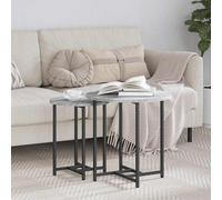 vidaXL Table d'appoint ronde en chêne fumé — bois massif, montage facile