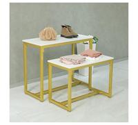 Ensemble de tables d'appoint gigognes - Tables basses rectangulaires empilables pour petits espaces, idéales pour le salon et la chambre à coucher