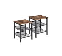 Ensemble de tables d'appoint Lot de 2 tables de chevet industrielles LET24X