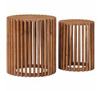 vidaXL Ensemble de tables d'appoint avec porte Marron 40 x 40 x 45 cm
