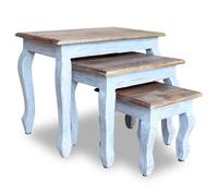 Ensemble de Tables Gigognes Bouts de Canapé 3 pcs Bois d'Acajou Massif vidaXL