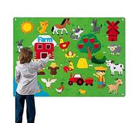 Ensemble de tablettes en Feutre, tablettes en Feutre pour,Activité éducative sur Mur narratif sensoriel - Premiers Jouets éducatifs, Panneau Mural sensoriel pour, Filles