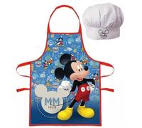 Ensemble de tabliers - Disney - Mickey 1928 - Tablier et Toque - 100% polyester - Pour enfants 3-8 ans