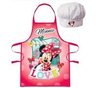 Ensemble de tabliers - Disney - Minnie la Souris - Tablier et Toque - 100% polyester - Pour enfants 3-8 ans