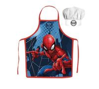 Ensemble de tabliers - Spiderman - Bleu - 2 pièces - Pour enfants 3-8 ans - 100% polyester