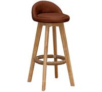 Ensemble de tabourets de bar modernes et minimalistes pivotants à 360° en bois avec dossier et repose-pieds, parfaits pour le comptoir du petit déjeuner, île - 37 x 37 x 83 cm