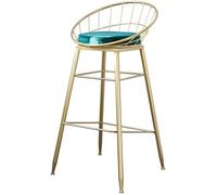 Ensemble de tabourets de Bar pour îlot de Cuisine, chaises de Salle à Manger/Petit-déjeuner en Fer forgé doré Tendance avec Coussinets en Mousse Verte/Rose