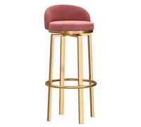 Ensemble de tabourets de Barre pivotant Bleu Moderne - Jambes en métal en Or, chaises de Restauration de comptoir arrière hautement pour îlot de Cuisine, 25,6 Pouces de Hauteur Assise - 1 Morceau