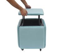 Ensemble de tabourets empilables 5 en 1 avec roulettes - Chaise de canapé multifonction - Capacité de charge 75 kg - Cubes en acier au carbone et éponge - Meubles de salon modernes pour salon et