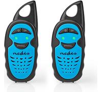 Ensemble de talkie-walkie | 2 unités à main | Jusqu'à 3 km | Canaux de fréquence: 3 | PTT | Jusqu'à 3 heures | Bleu Noir