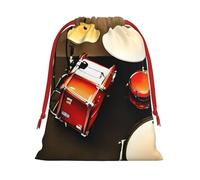 Ensemble de tambours - Sac cadeau avec cordon de serrage - Pochette décorative pour fêtes de fin d'année, anniversaire de mariage
