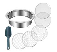 Ensemble de tamis de jardin en acier inoxydable avec grille interchangeable pour le sol, accessoires de jardinage, tamis de sol