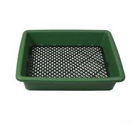 Ensemble de tamis de jardin en plastique avec tamis à compost en maille comme tamis de rempotage pour filtre à sable, tamis à saleté pour filtre de sol, tamis à parterre surélevé, kit de jardinage (B)