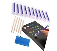 Ensemble de tampons à fleurs éducatifs pour d ' âge préscolaire, excellents cadeaux pour petits artistes, apprentissage, ensemble de tampons floraux artistiques, peinture artistique, silicone