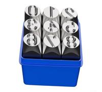 Ensemble de tampons à main en acier au chrome vanadium pour impression sur cuir et métal, kit de poinçonnage de chiffres et lettres de l'alphabet haute résistance avec profondeur contrôlée pour