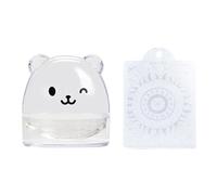 Ensemble de tampons à ongles en silicone avec grattoir en forme d'ours mignon pour French manucure Nail Art Manucure Outil French Tip Stamp Ours mignon en silicone pour femme