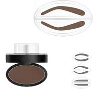 Ensemble de tampons à sourcils - Imperméable et résistant à la transpiration, non bavable, outil de définition des sourcils pour femme (Dark brown-A)