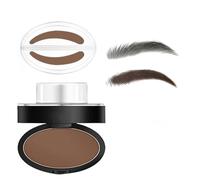 Ensemble de tampons à sourcils - Imperméable et résistant à la transpiration,outil de définition des sourcils pour femme,Facile à créer sourcils à l'apparence naturelle (Rounded-Light brown)