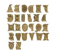 Ensemble de tampons de l'alphabet pour brûler le bois - Outil de gravure à chaud - Chiffres et symboles en cuivre - Kit d'estampage du bois pour bois, cuir et autres surfaces