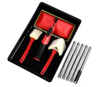 Ensemble de tampons de peinture de 17,8 cm, outil de peinture pour murs d'angle et plafonds avec poteau d'extension et plateau de peinture, tampons de peinture pour décoration de meubles pour mur,