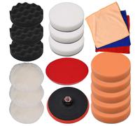 Ensemble de Tampons de Polissage 18 pcs 150 mm Eponge Cirage Voiture vidaXL