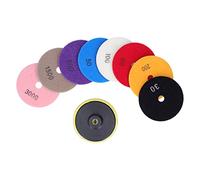 Ensemble de tampons de polissage diamant 9 pièces, haute performance, dissipation rapide de la chaleur, plaque de polissage à faible bruit avec ventouse pour le polissage de