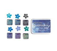 Ensemble de tampons encreurs à mélange de 6 couleurs, tampons encreurs portables pour journaux d'art, projets scolaires, ensemble de tampons encreurs rétro