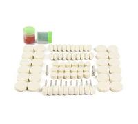Ensemble de tampons polissage en feutre laine cachemire kit point meulage roue et mandrin accessoires Compatible avec la plupart des outils rotatifs polisseuses perceuses manuelles pour bijoux agate m