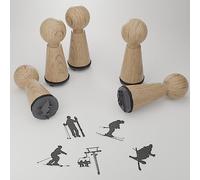 Ensemble de tampons pour le ski - Motifs magiques pour des projets créatifs d'hiver, idée cadeau parfaite pour les skieurs et les amateurs de neige passionnés de bricolage