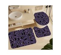 Ensemble de tapis 3 pièces avec motif cage à chat noir