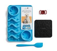 Ensemble de tapis à lécher pour animal de compagnie avec support AirTag, lot de 4 pièces pour chien et chat - Tapis à lécher à ventouse en silicone, tapis d'alimentation multi-zones, grattoir de