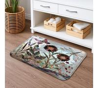 Ensemble de tapis de bain à séchage rapide, motif botanique vintage, absorbant, antidérapant, décoration printanière, lavable, 50,8 x 81,3 cm