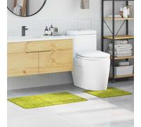 vidaXL Tapis de bain 2 pcs Bleu 50 x 50 cm Polypropylène