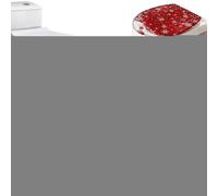 Ensemble de tapis de bain de Noël, décoration de salle de bain de Noël, housse de couvercle de toilette - Tapis antidérapant pour vacances d'hiver pour maison, appartement, hôtel, auberge, maison de