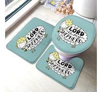 Ensemble de Tapis de Bain Mouton Mignon Animal Agneau est ma Citation de Berger Tapis de Salle de Bain 3 pièces Tapis siège de Toilette Couvercle Couverture Tapis antidérapant Tapis antidérapant