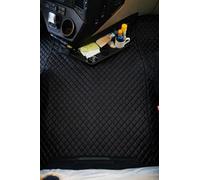 Ensemble de tapis de camion pour Mercedes AROCS sans tiroir, en similicuir de haute qualité avec coutures colorées, multicolore, fond de sol en cuir pour camion (noir avec coutures noires)