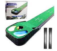 Ensemble de tapis de golf 270 cm x 39 cm + chemin de retour dans un coffret cadeau pour l'intérieur et l'extérieur